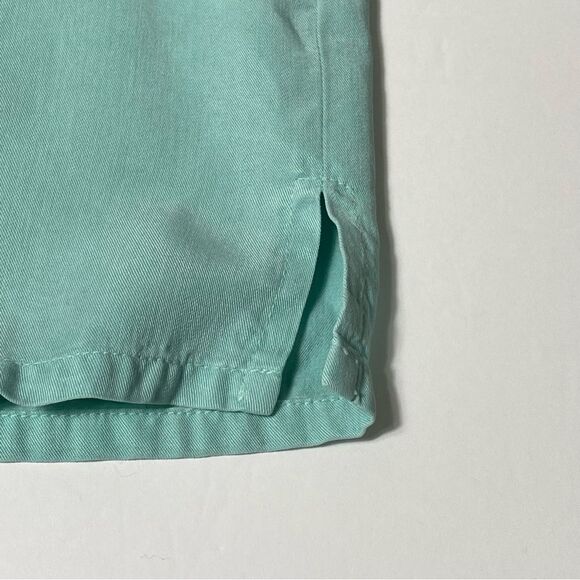 By JJ 100% Tencell Cyan 3/4 Roll Tab Sleeve Button Up Shirt Women's Size Medium - Picture 8 of 16
